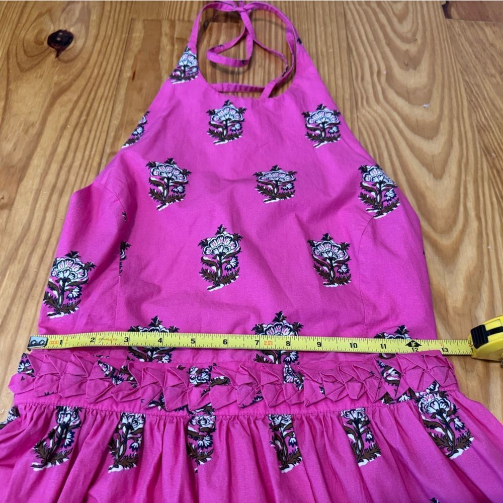 RHODE Salena Maxi Dress in Marigold Flower Hot Pink Women’s SIZE Small - Picture 7 of 13